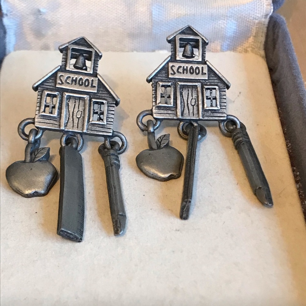 School themed earrings